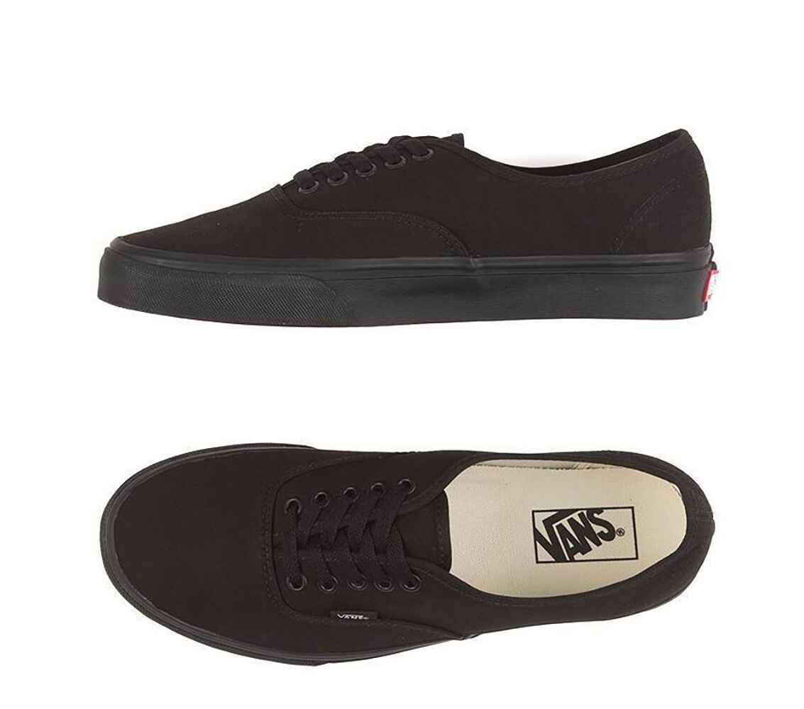 VANS AUTHENTIC SHOE - BLACK / BLACK CANVAS - Footwear-Shoes : Sequence ...