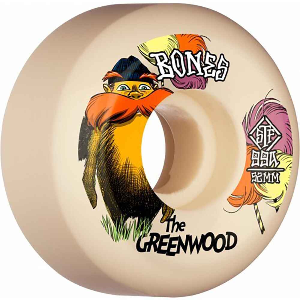 BONES WHEELS Patterns • Roues De Skate STF 99A • 52 Mm • Blanc • Pour Street Et Parc