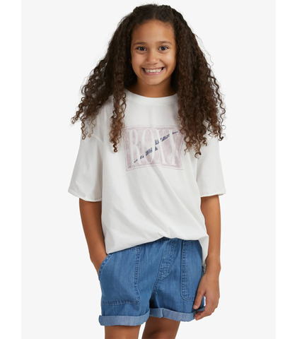 ROXY GIRLS YOUNGER NOW TEE - SNOW WHITE
