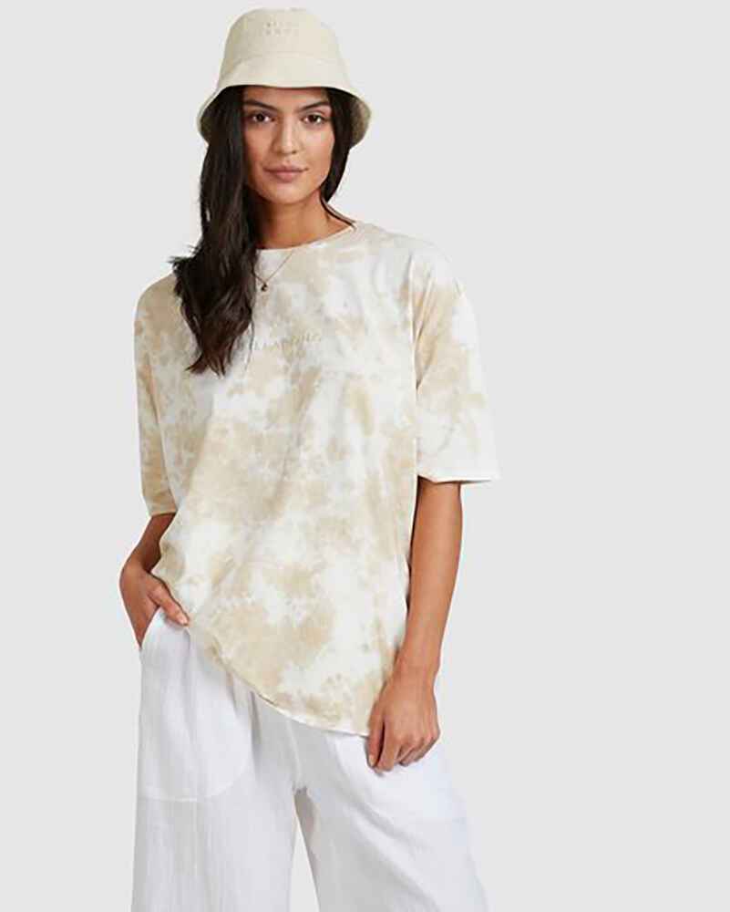 BILLABONG LADIES BLUESDAY TIE DYE TEE KHAKI Womens Top