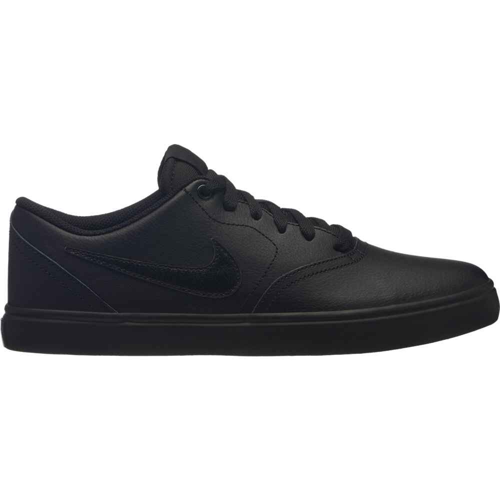 black nike leather shoes