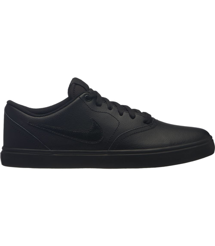 NIKE SB CHECK SOLAR SHOE - BLACK/BLACK LEATHER