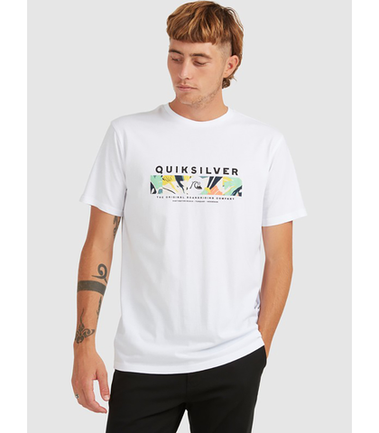 QUIKSILVER MENS WRAP IT UP TEE - WHITE