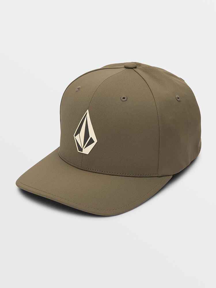 Volcom Stone Tech Delta Baseballkappe – Wasserabweisend, 92% Polyester/8% Elasthan, Flexfit