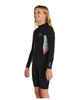 O'NEILL GIRLS BAHIA BACK ZIP 2MM L/S SPRINGSUIT - BLACK / WLF / STR