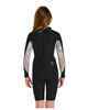 O'NEILL GIRLS BAHIA BACK ZIP 2MM L/S SPRINGSUIT - BLACK / WLF / STR