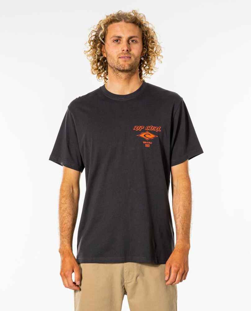 RIPCURL MENS FADE OUT ICON TEE - WASHED BLACK - Mens-Tops : Sequence ...