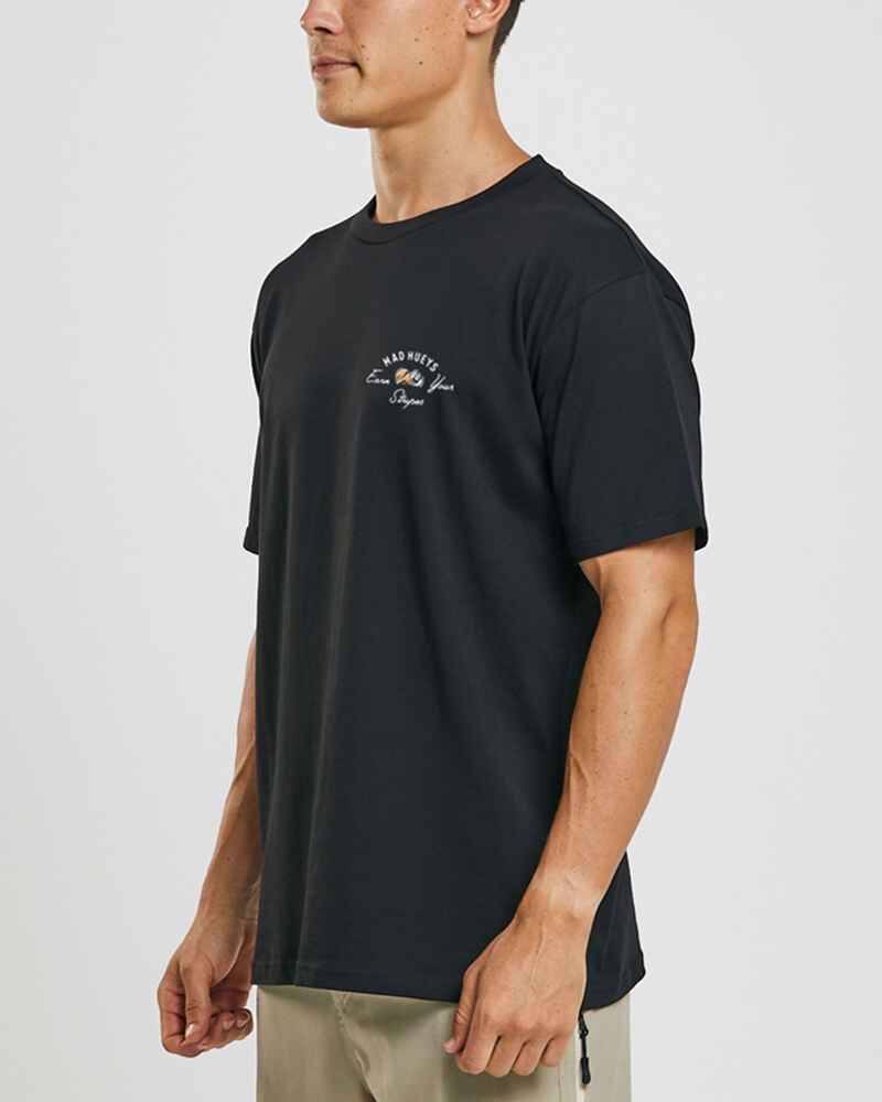 MAD HUEYS EARN YOUR STRIPES TEE - VINTAGE BLACK - Mens-Tops : Sequence ...