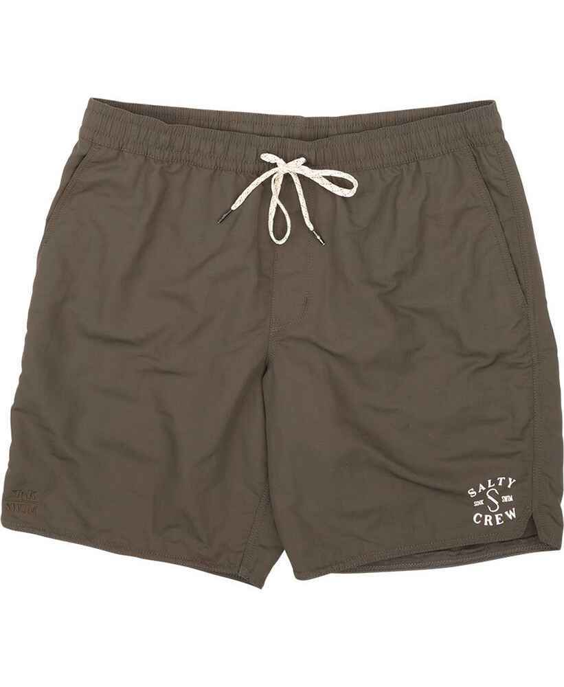 SALTY CREW MENS QUIVER ELASTIC WAIST BOARDSHORT ASPHALT Mens