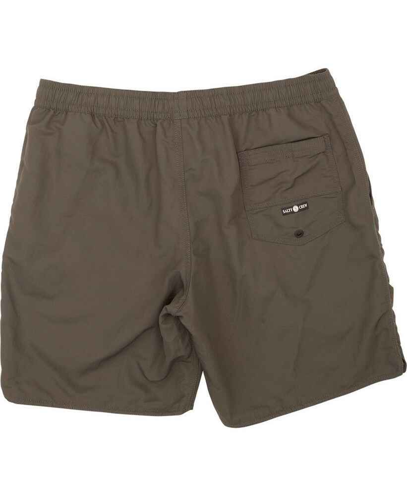 SALTY CREW MENS QUIVER ELASTIC WAIST BOARDSHORT ASPHALT Mens
