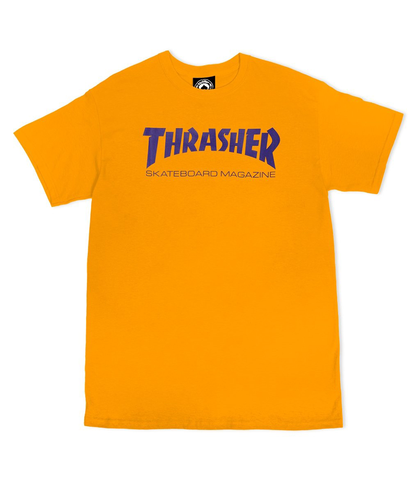 THRASHER SKATE MAG TEE - GOLD / PURPLE