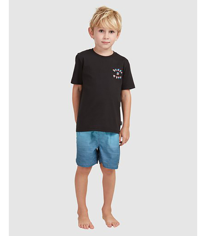 BILLABONG GROMS SHARKY S/S TEE - BLACK