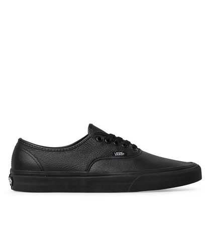 VANS AUTHENTIC LEATHER SHOE - BLACK / BLACK LEATHER - Footwear-Shoes ...