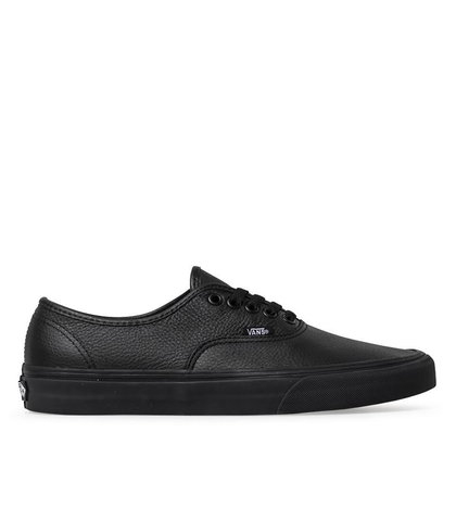 VANS AUTHENTIC LEATHER SHOE - BLACK / BLACK LEATHER