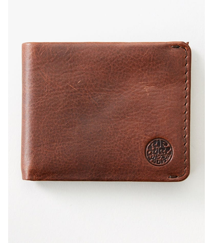 RIPCURL MENS TEXAS RFID ALL DAY LEATHER WALLET - BROWN