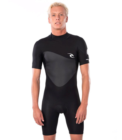 RIPCURL MENS OMEGA 1.5MM S/S SPRINGSUIT - BLACK