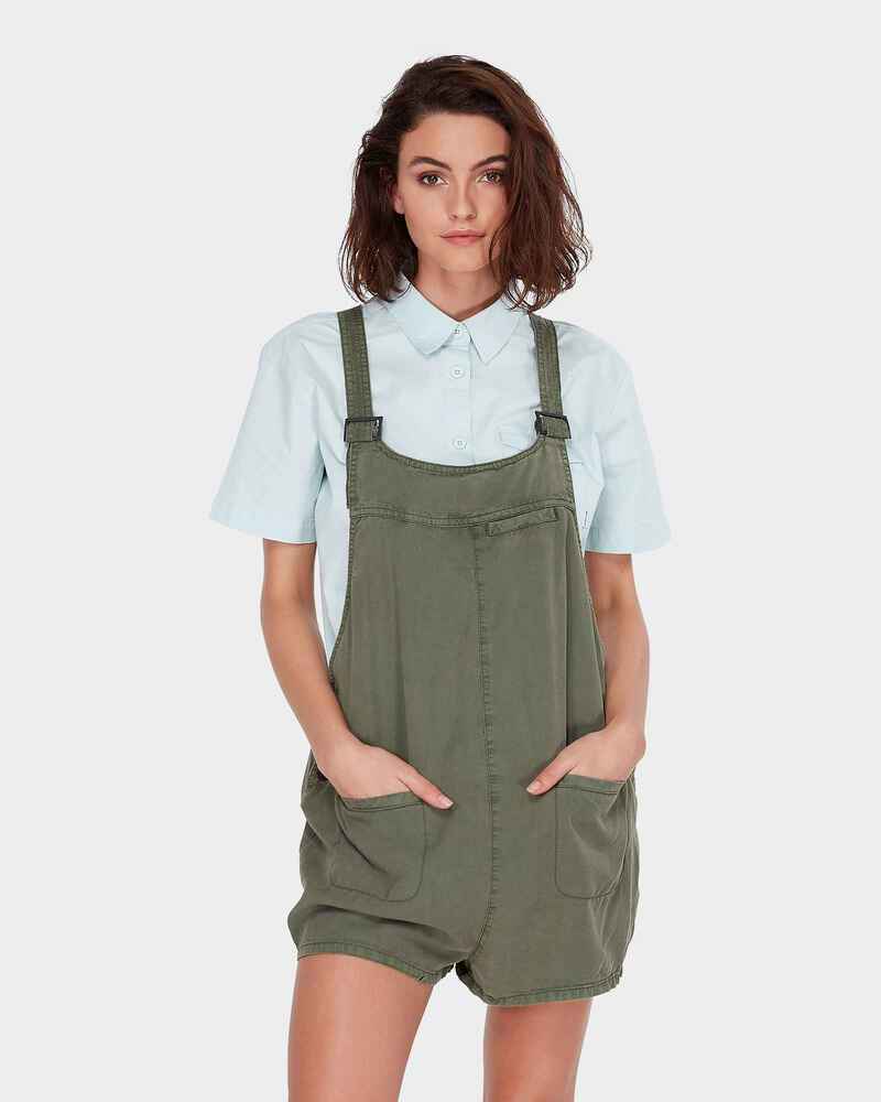 ELEMENT LADIES MOUNTAIN OVERALLS MOSS WomensDresses Sequence