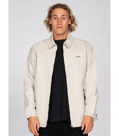 RUSTY MENS THE GAME COACH JACKET - PUMICE STONE