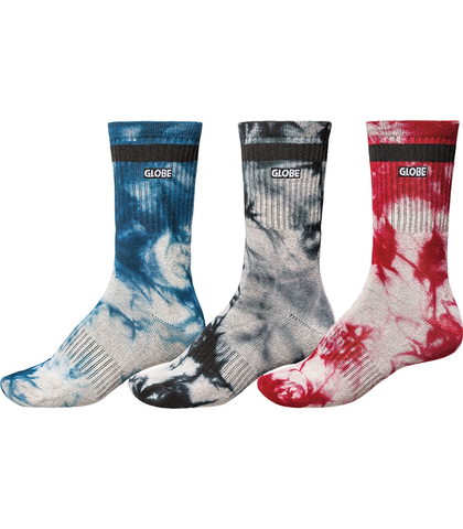 GLOBE ALL TIED UP SOCK 3 PACK - SIZE 7-11