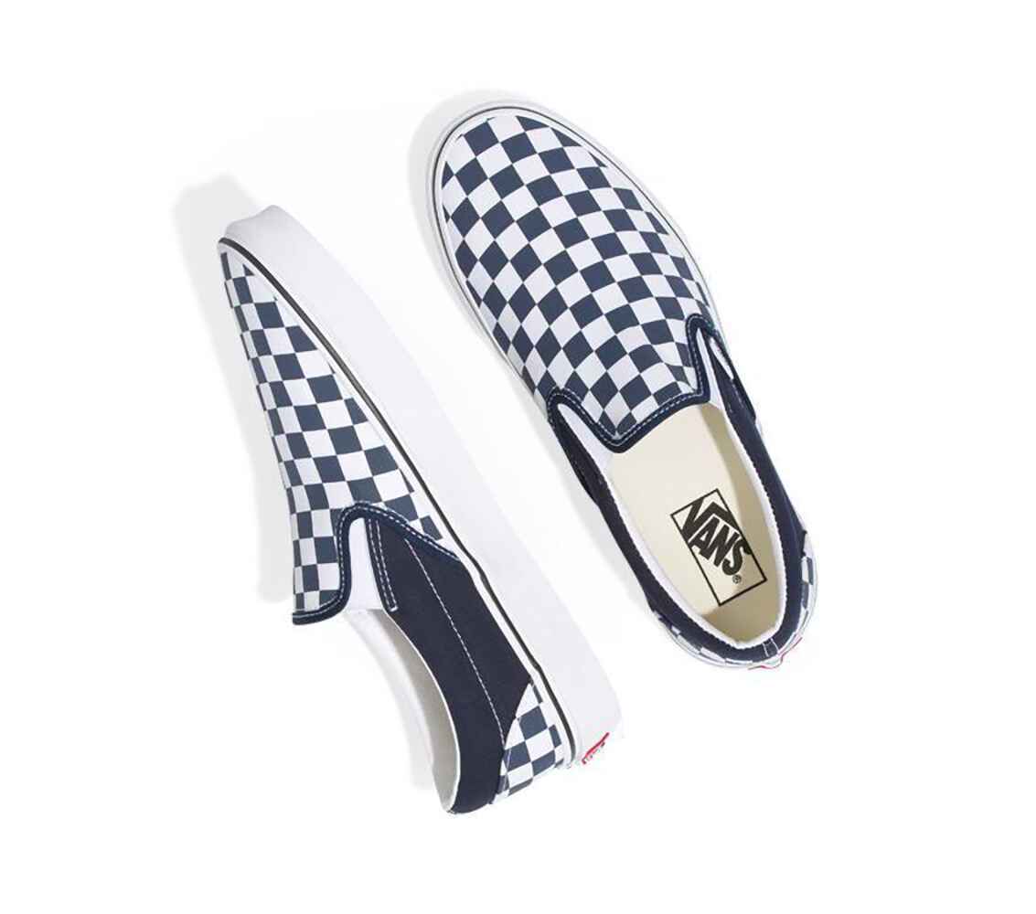 VANS CLASSIC SLIP ON SHOE CHECKERBOARD PARISIAN NIGHT / WHITE
