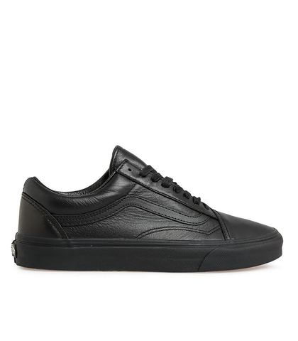 VAN OLD SKOOL SHOE - BLACK / BLACK / LEATHER - Footwear-Shoes ...