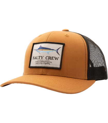 SALTY CREW MARLIN MOUNT RETRO TRUCKER CAP - CAMEL / BLACK