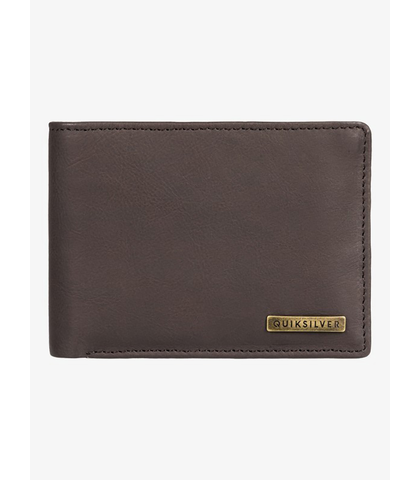 QUIKSILVER MENS GUTHERIE IV LEATHER WALLET - CHOCOLATE