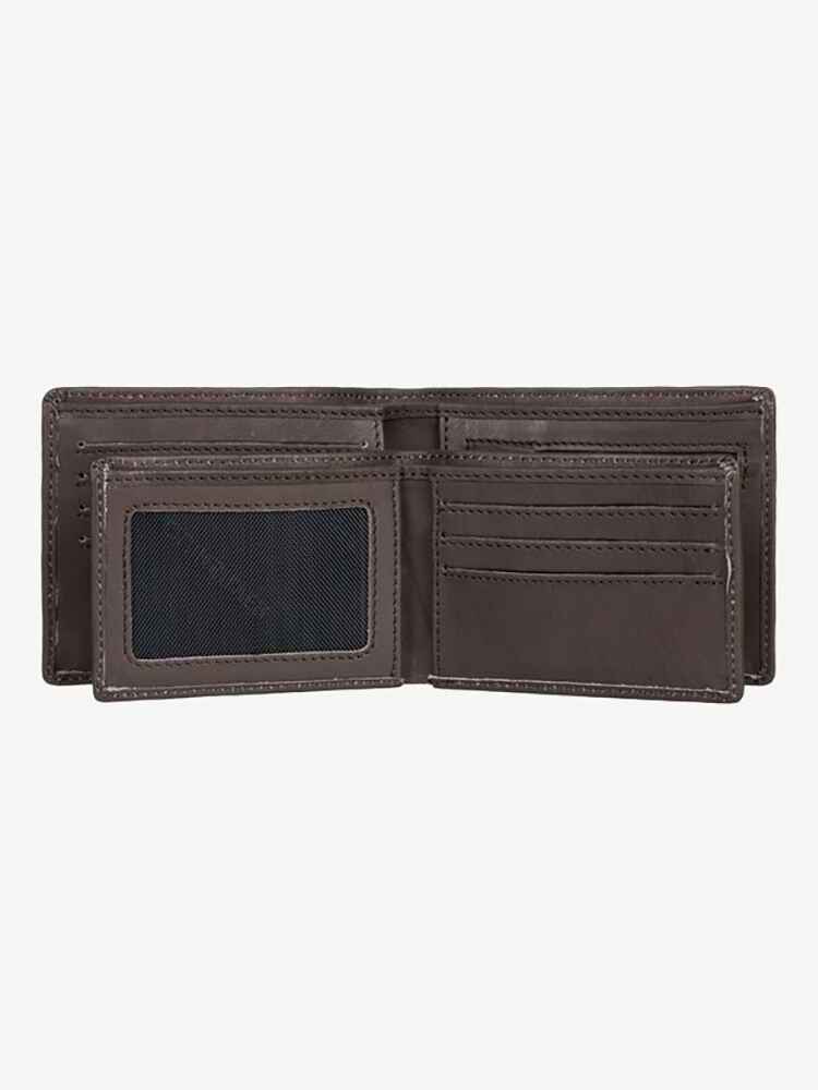 QUIKSILVER MENS GUTHERIE IV LEATHER WALLET CHOCOLATE QUIKSILVER W22