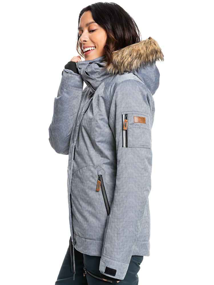 ROXY LADIES MEADE SNOW JACKET BLACK / WHITE WomensSnow Sequence