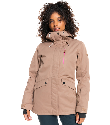 ROXY LADIES ANDIE SNOW JACKET - WOODSMOKE