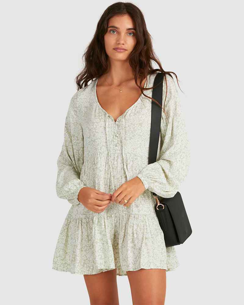 chinese dress ladies Billabong Womens Love Fade Puff Sleeve Maxi Dress – ShopCGX main image 0