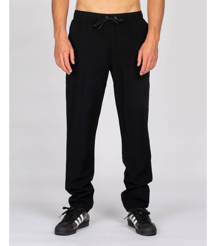 RUSTY MENS OVERTONE ELASTIC WAIST PANT - BLACK