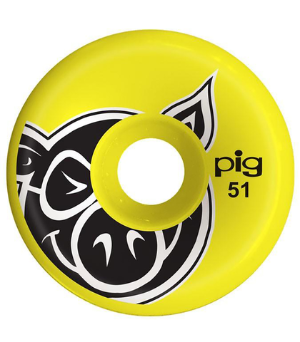 PIG WHEELS- HEAD 51MM YELLOW