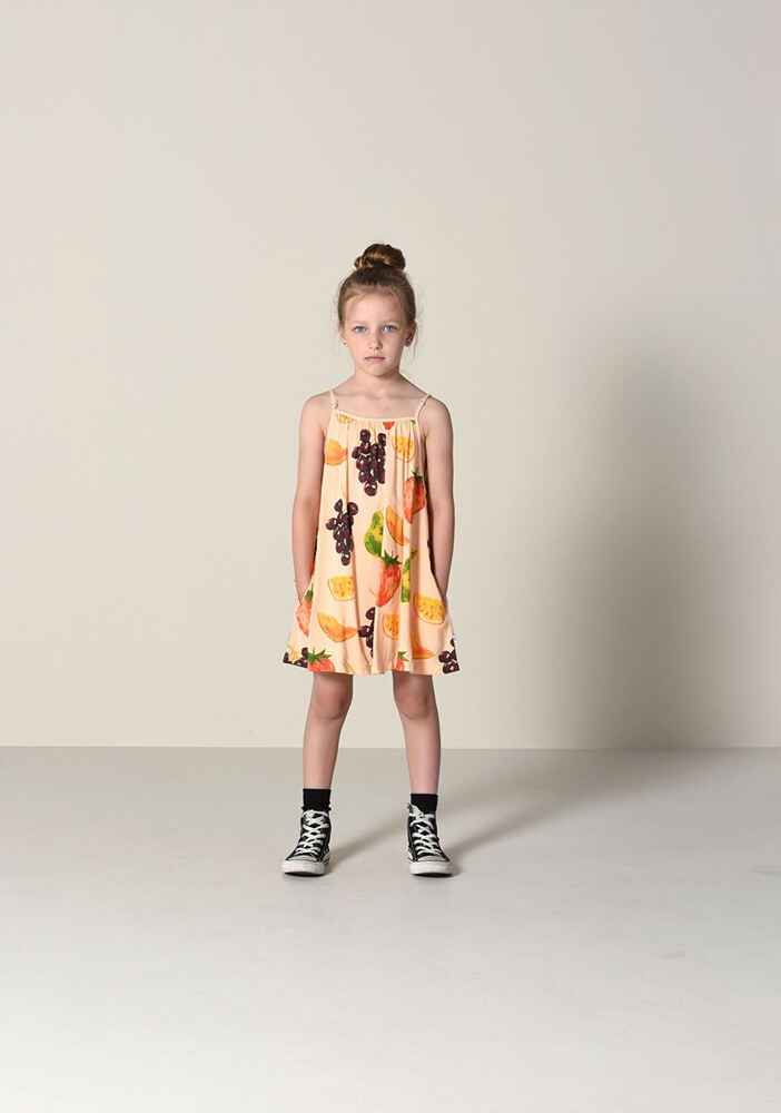 MINTI GIRLS FRUITS SWING DRESS PEACH Youth Boys Tee's Sequence