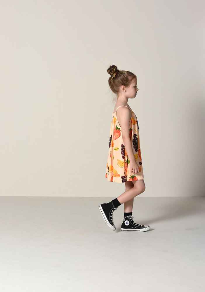 MINTI GIRLS FRUITS SWING DRESS PEACH Youth Boys Tee's Sequence