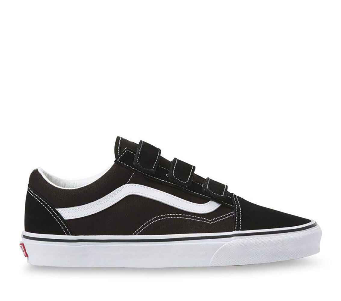 VANS OLD SKOOL VELCRO SHOE - BLACK / WHITE - Footwear-Shoes : Sequence ...