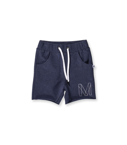 MINTI BOYS EMBLEM SHORT - MIDNIGHT MARLE