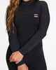 BILLABONG LADIES SYNERGY 3/2 GBS BACK ZIP STEAMER - WILD BLACK