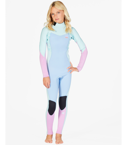 BILLABONG GIRLS SYNERGY 3/2 GBS BACKZIP STEAMER - ICEBERG