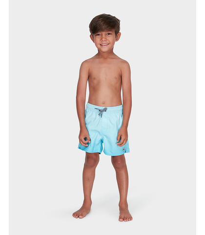 BILLABONG KIDS SERGIO LAYBACK BOARDSHORT - AQUA FADE