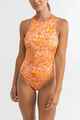 RHYTHM LADIES EVANGELINE FLORAL XB 1 PIECE SWIMSUIT - MANDARIN