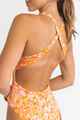 RHYTHM LADIES EVANGELINE FLORAL XB 1 PIECE SWIMSUIT - MANDARIN