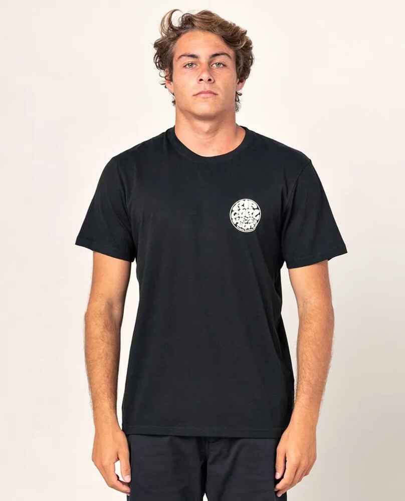 RIPCURL MENS WETSUIT ICON TEE - BLACK - Mens-Tops : Sequence Surf Shop ...