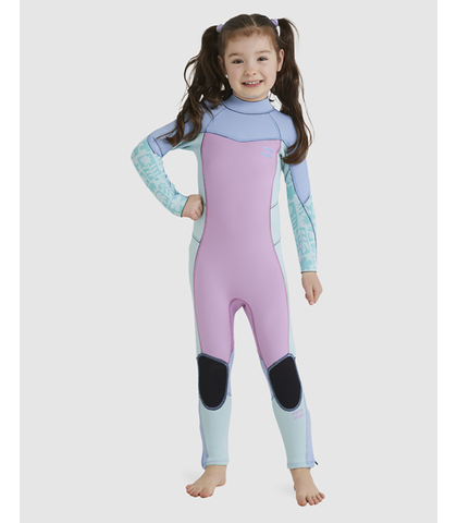 BILLABONG TODDLER GIRLS 3/2 SYNERGY  BACKZIP STEAMER - ICEBERG