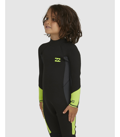 BILLABONG TODDLER BOYS 3/2 ABSOLUTE BACKZIP STEAMER - STEALTH