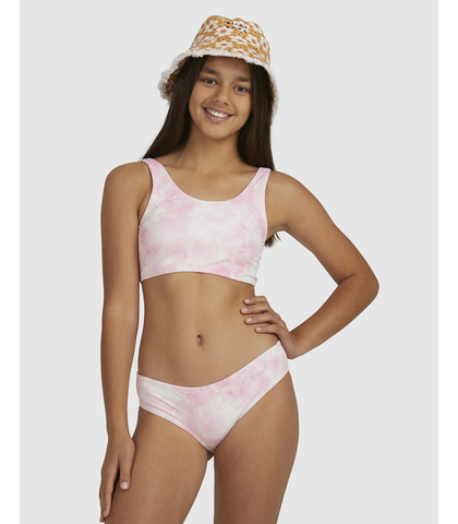 BILLABONG GIRLS PRETTY IN PINK CROP BIKINI SET - PINK
