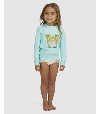 BILLABONG TODDLER GIRLS ISLAND DREAMS RASHSHIRT - AQUA