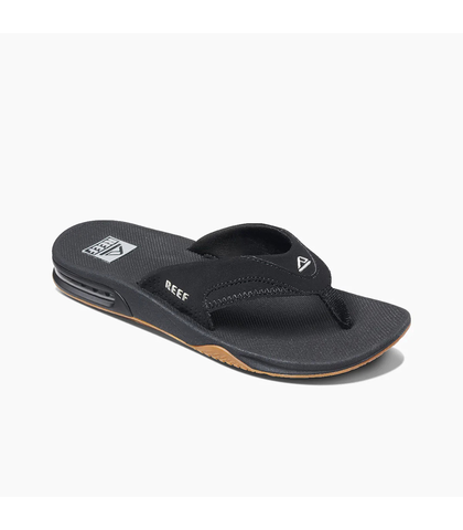 REEF FANNING JANDAL - BLACK / SILVER