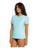 O'NEILL LADIES SALINA SOLIDS S/S RASHSHIRT - AQUA/FOG