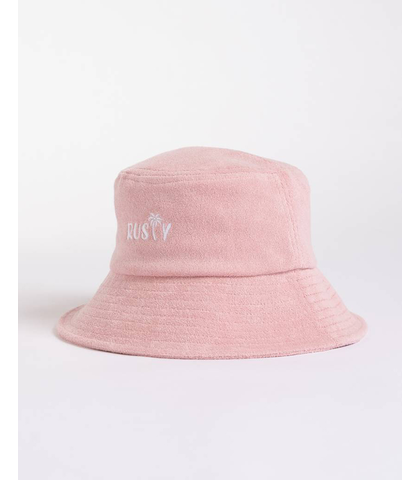 RUSTY GIRLS SUNNY TOWELLING BUCKET HAT - PINK NECTOR